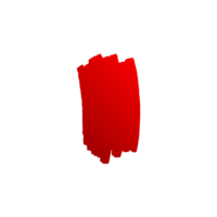 Abstract red brush stroke or paint swash with gradient effect png