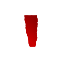 Abstract red shape with rough edge and gradient fill png