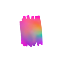 Vibrant colorful gradient abstract brush stroke design element png
