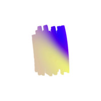 An artistic brush stroke swatch with a vibrant gradient color blend png