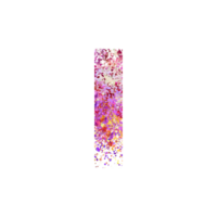Lowercase letter I formed by colorful particles png