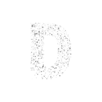 Textured grunge effect letter D on a clean background png