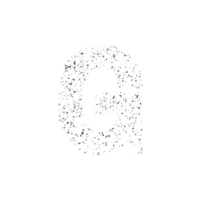 Textured particle lowercase G png