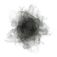 Abstract alcohol ink background with colorful connecting dots png