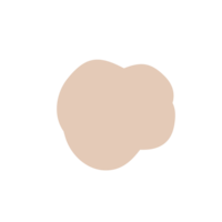 Abstract organic muted color shape element png