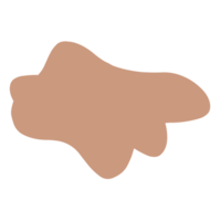 A soft irregular abstract shape in a muted color png