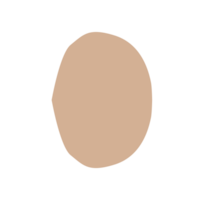 Abstract organic shape design element in a muted tan color png