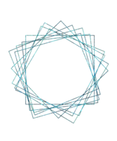 Abstract geometric line pattern with teal and blue texture png