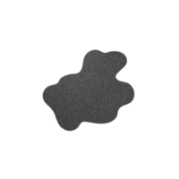 Abstract grainy dark grey organic shape png