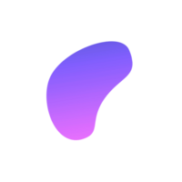 Abstract flowing shape with vibrant purple pink gradient png
