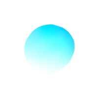 Abstract soft blue gradient shape design element png