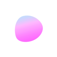 Abstract colorful gradient blob shape png