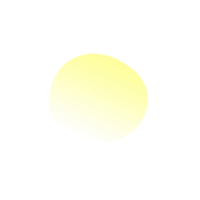 Abstract organic yellow gradient shape png