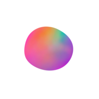 Abstract gradient blob shape with smooth color transitions png