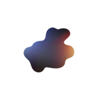 Abstract fluid shape with vibrant gradient color png