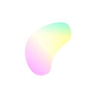 Abstract organic blob shape with colorful gradient png