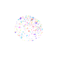 Abstract colorful confetti circle design element png