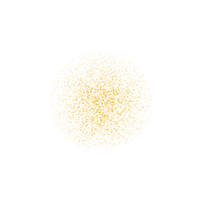 Golden dust particles forming a dynamic abstract circular shape png