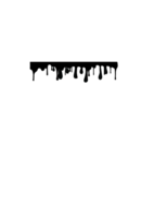Black liquid dripping downwards creating an abstract design png