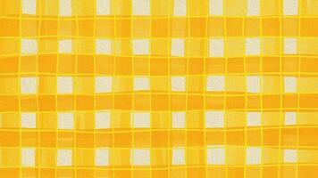 a kawaii yellow and white checkered pattern on a white background video