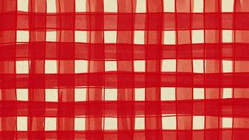 a kawaii red and white checkered fabric pattern video