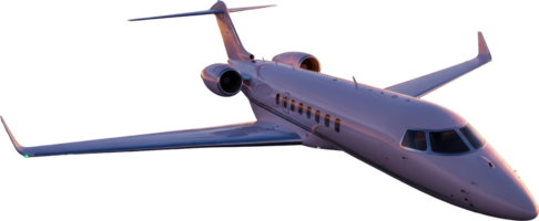 Sleek modern private jet in flight, symbolizing luxury travel and success png