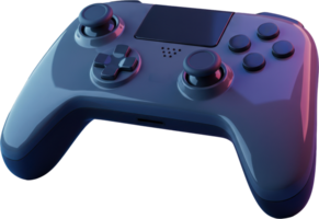 Modern 3D game controller with glossy buttons and sleek design for gaming png