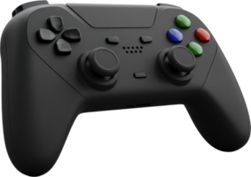 Black game controller with colorful buttons and dual joysticks for immersive gaming png