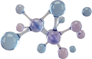 Abstract molecular structure with interconnected spheres representing science and technology png