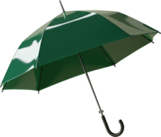 Modern green umbrella with glossy finish for rain protection and style png