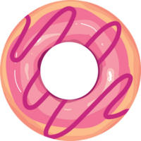 Round Doughnuts with Icing and Sprinkles for Dessert png