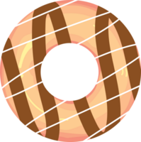 Assorted Glazed Donuts with Sweet Toppings and Frosting png