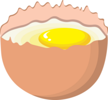 Eggshell and Yolk on Table for Pastry Preparation png
