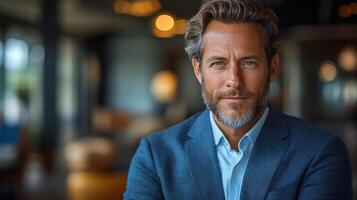 A man with a beard and a suit photo
