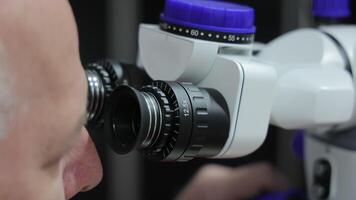 Medical Optical Examination Technology Close-Up, Patient Undergoes Precise Observation Procedure video
