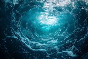 Dynamic Ocean Whirlpool - Nature's Majestic Water Vortex for Abstract Design photo