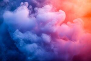 Vibrant Colored Smoke Cloud Fusion for Abstract Backgrounds and Digital Art photo