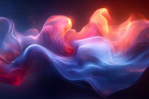 Abstract Flowing Colors in Motion with Vibrant Red and Blue Gradient Swirls photo