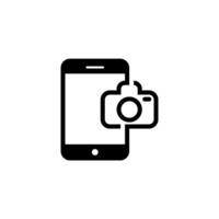 Camera and mobile phone sign for photography and technology. Camera and mobile phone icon. vector
