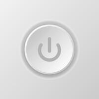 On and off button neomorphism style with shadow isolated on gradient background vector