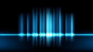 Bright blue light beams rising from a glowing line, creating a futuristic and high tech atmosphere on a dark background vector