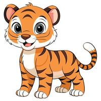 Adorable Tiger Cub Graphics vector