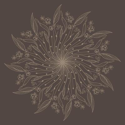 Mandala. Round floral pattern. Vintage decorative elements. Hand drawn background.