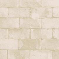 brick wall texture beige color background vector