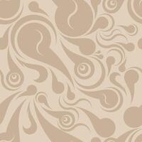 Seamless pattern with swirls and curls in brown colors. vector