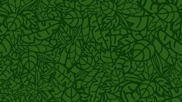 hand draw pattern with leaves. illustration in green colors. vector