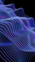 a computer screen with a wave pattern video