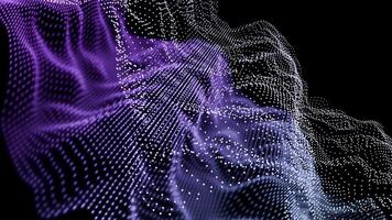 a purple and black background with a large number of dots video