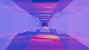 a colorful abstract image of a long corridor video