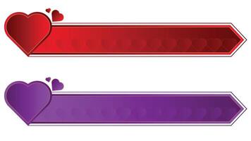 Set of luxury red love shape arabic islamic banner title frame text box background vector